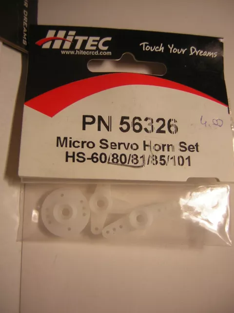 HITEC PN-56326 Micro Servo Horn Set HS60/81/85/101