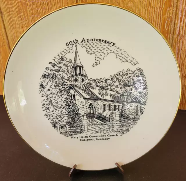 Mary Helen Community Church Coalgood, Ky 50th Anniversary Plate Rare