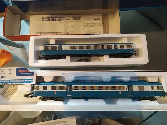 TRAIN HO AUTORAIL X2800 Bleue Roco Dcc Sonore décodeur bastiani Plus