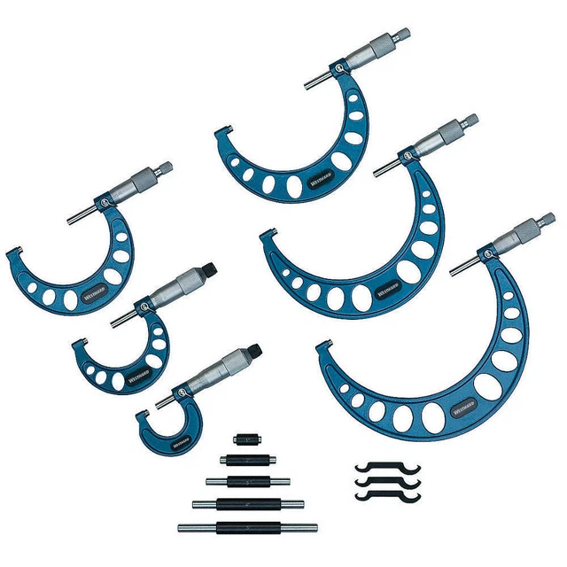 WESTWARD 2YNC2 Outside Micrometer Set,6 Pc,1-6 In