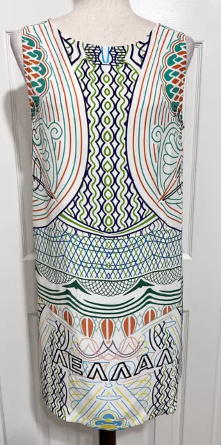 Mary Katrantzou Ella Printed Jacquard Silk Shift Dress.Size 10,Art To Wear $1950