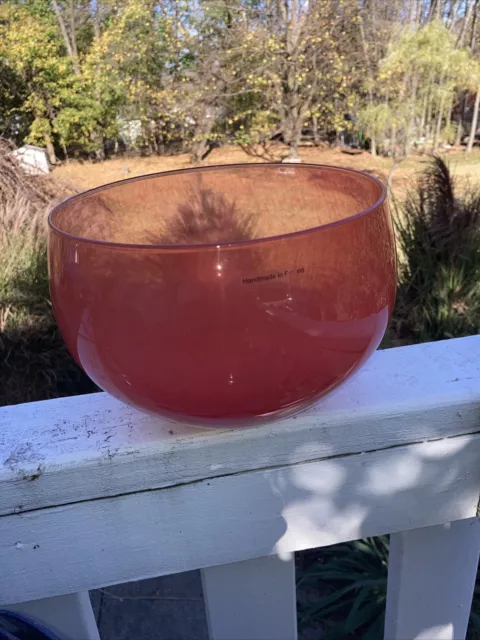 Gorgeous hand blown art glass bowl  “ FINLAND"