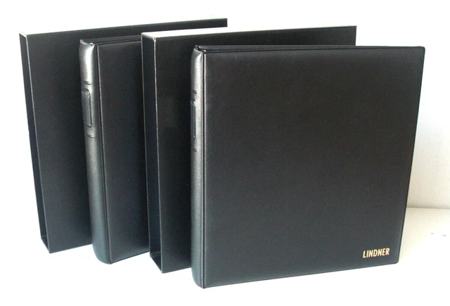 (78) 2x LINDNER RINGBINDER 1102y + SCHUBER 810BY ALS SET 1122 SCHWARZ SEHR GUT