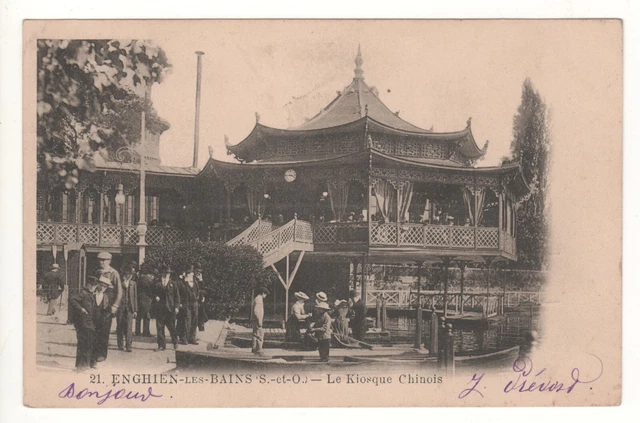 Cpa 95 - Enghien-Les-Bains: The Chinese Kiosk (Val-D'oise) - Written