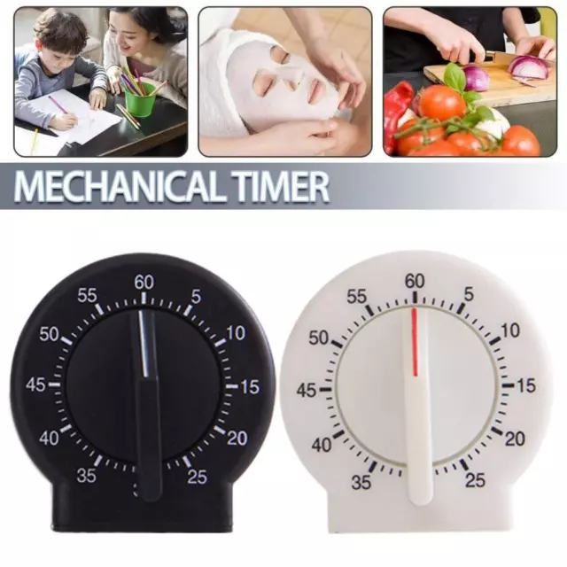 Kitchen Cooking Timer Alarm Mechanical Roasting Count Tools Timer 1Hour Y7Z4