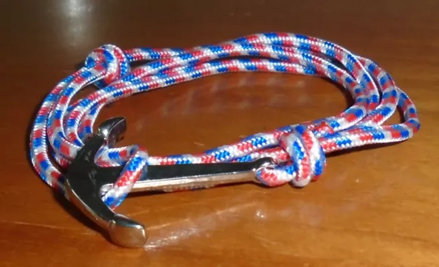 NEW Unisex Multi-Layer Anchor Hook Rope Bracelet Adjustable Nautical Wristband