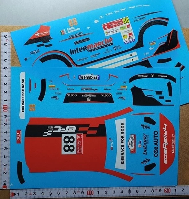 Décalcomanies 1/18 Peugeot 208 Baffoun Rallye Monte-Carlo 2018 - Neuf, Ref 1571