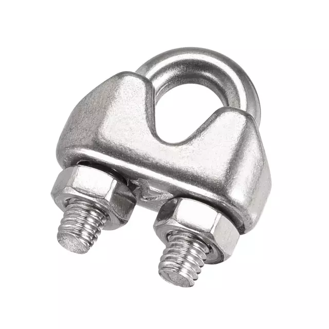 Alambre Cuerda Clip Abrazadera 316 Acero Inox para 4mm Diá Cable,Paquete de 8