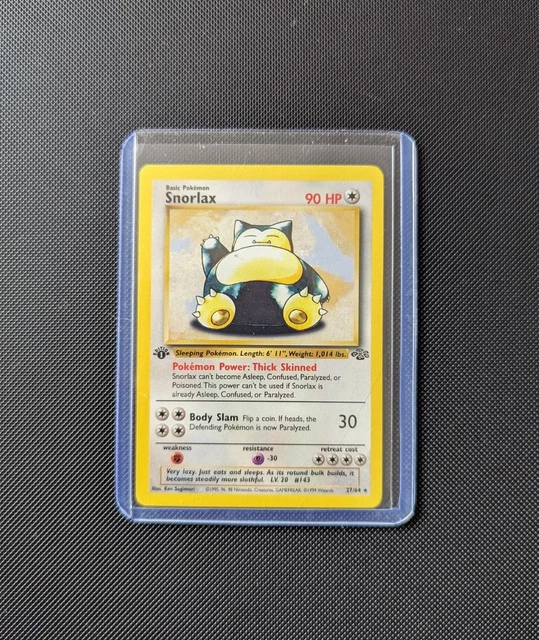 WOTC Pokemon TCG Snorlax Dschungel Set 27/64 1. Auflage fast neuwertig Nicht-Holo
