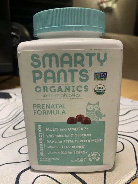 Smarty Pants Daily Organic 120 ct Gummy Prenatal Multivitamin Vitamin C D3 &Zinc