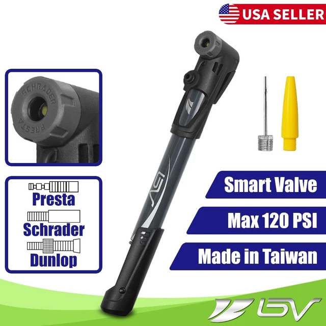 BV MINI BIKE Pump Portable 120PSI Frame Mount Air Inflator Fit Presta