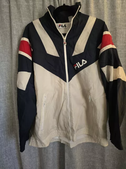 90's Vintage FILA Windbreaker Red/White/Blue Men's Size L