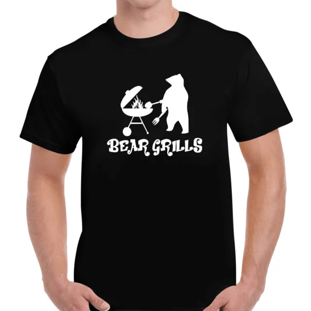 Bear Grills Black T-Shirt Mens Unisex FUNNY TSHIRT Tee Top Gift