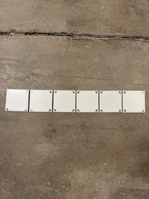Cream with Brown Tile 4x4* on Corners Bath Shower Wall Ceramic C#610BR 200sqft