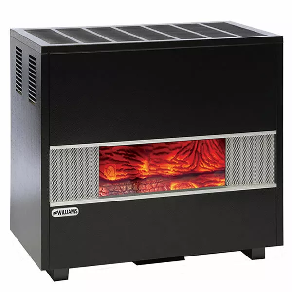 Williams - 65k BTU - Fireplace-Look Gas Room Heater - 70% AFUE - With Blower