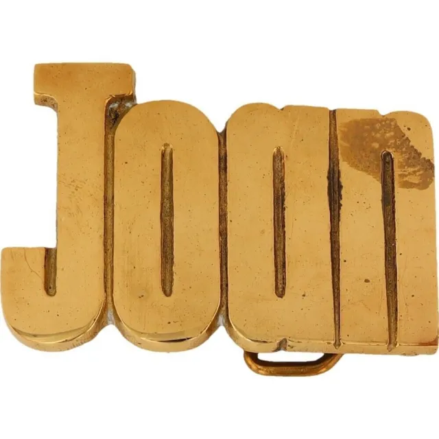New Brass Joan Joanie Joni Joanna Tag Hippie Hippy 1970s NOS Vintage Belt Buckle