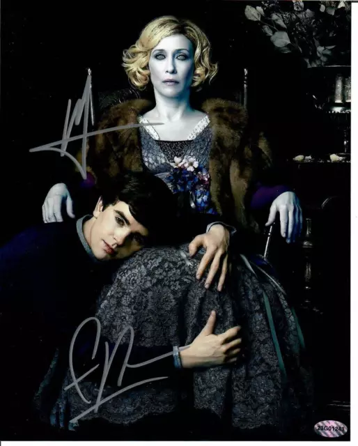 Freddie Highmore Vera Farmiga Bates Motel 8 x 10 Photo COA TTM Seal 23G01243