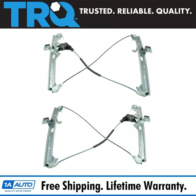 TRQ Power Window Regulators Front Left & Right Set of 2 for Chevy GMC Cadillac
