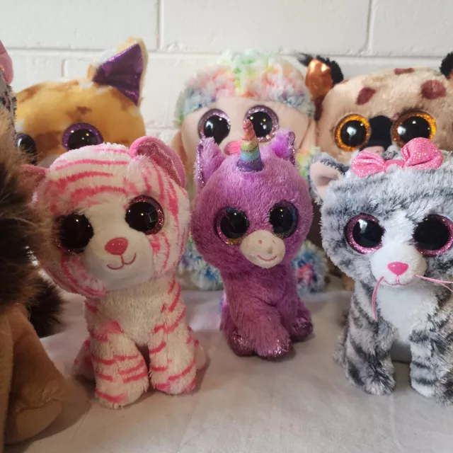 TY Silk Beanie Boo's 10x Plush Soft Toy Assorted Animal Bundle Lot 3