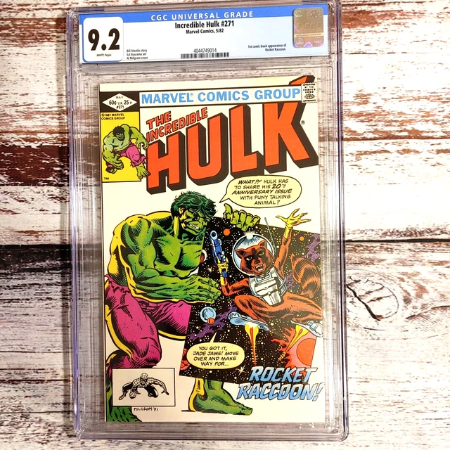 Incredible Hulk #271 CGC 9.2, 1st App Rocket Raccoon, 1982, Marvel Comics.