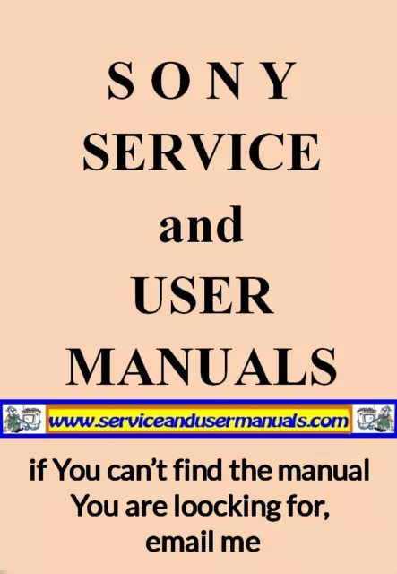 SONY  Service Manuals - 1 -  from SONY to  SONY  BKMW 26