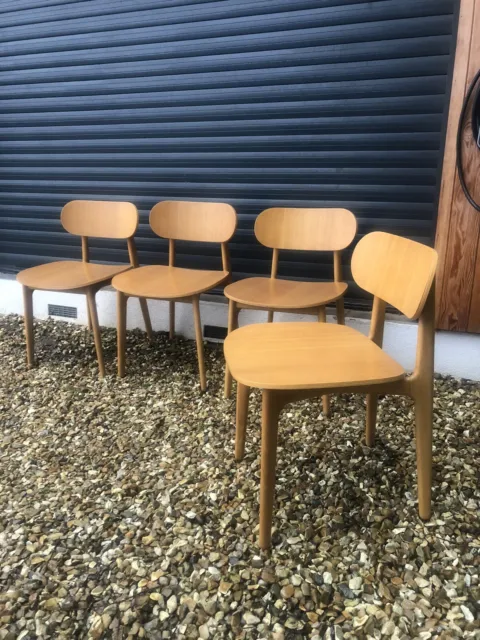 4 Modus Danish Designer Style Modern Oak Retro Mid Century Dining Chairs M4651