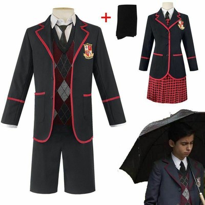 L'ombrello Academy School Uniform cosplay bambino e adulti Costume Set Completo Maglione 