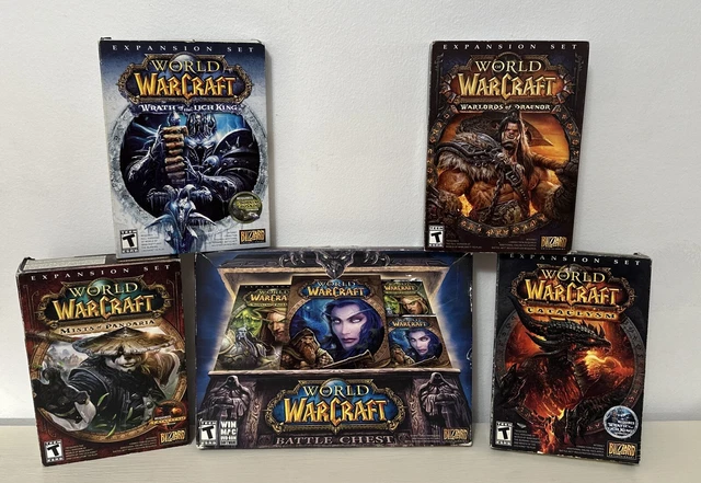 Jeu World Of Warcraft : Battle Chest Incluant Wrath Of The Lich King, Cataclysm, Mists... (PC)