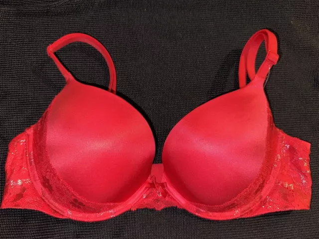 Victoria Secret 36C Body By Victoria Bra Push-Up Bra Red Nwot