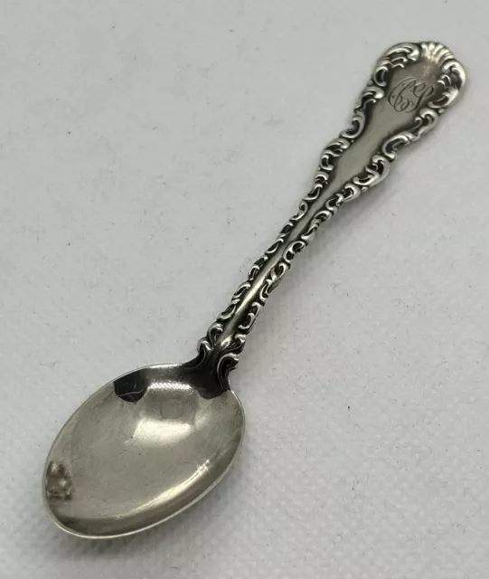 Antique Louis XV Pattern Demitasse Spoon  by Whiting Sterling Silver 4"