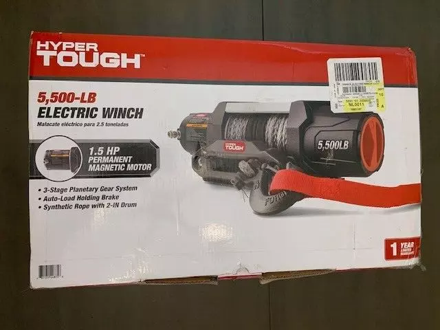 Hyper Tough 5500 LB 12V 1.5HP Magnetic Motor DC Electric Winch 10801107