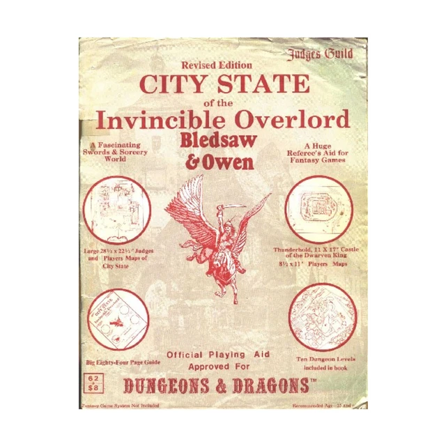 Judges Gui D&D Module  City State of the Invincible Overlord (Revised Ed, 4 VG
