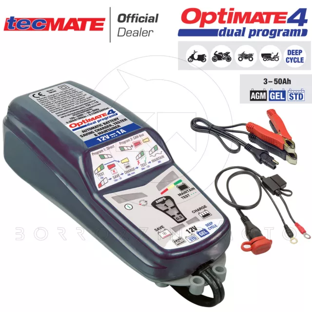 Tecmate Optimate 4 Dual Program Can-Bus Carica Batterie Per Moto Bmw 1A