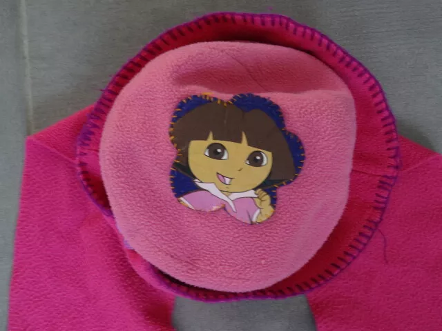 Bonnet écharpe polaire rose fuchsia + paire de gants imprimé Taille 2-3 ans DORA 3