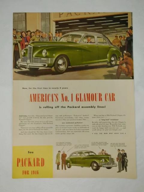 Packard Service Motor Classic Car Man Cave Vintage Advertisement Magazine Page