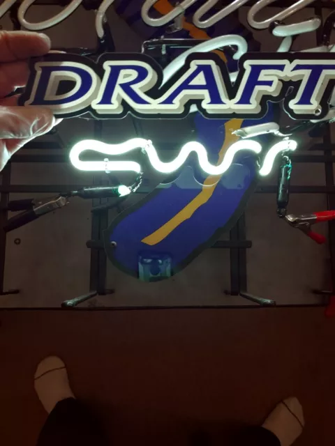 Michelob "Draft Grid"  Neon Beer Sign Part White Tube EXC. COND