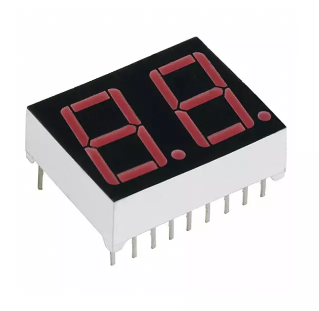 1 PCs Everlight Red 7-Segment 2 Character Common Anode 2V Max 20mA