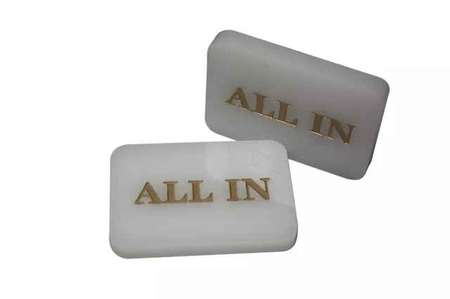 Lot of 4pcs Acrylic All in Button Casino Quality Plaque Dealer Button Large W...