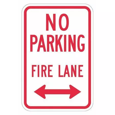 Lyle T1-2846-Dg_12X18 No Parking Fire Lane Parking Sign, 18 In Height, 12 In