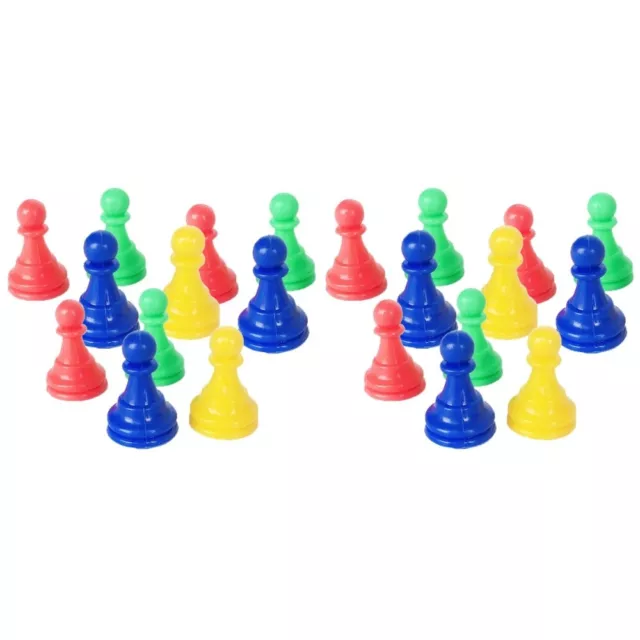128 Pcs Board Game Accessories Chess Checkers Mixed Color Blue Piece