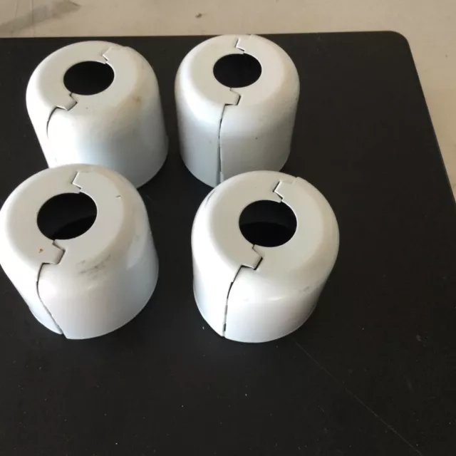 4 Quantity White 401 Steel Split Cup Escutcheon - 1/2" NPT