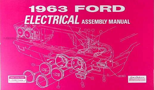 1963 FORD GALAXIE Electrical Assembly Manual Wiring Diagrams 63 300 500 ...