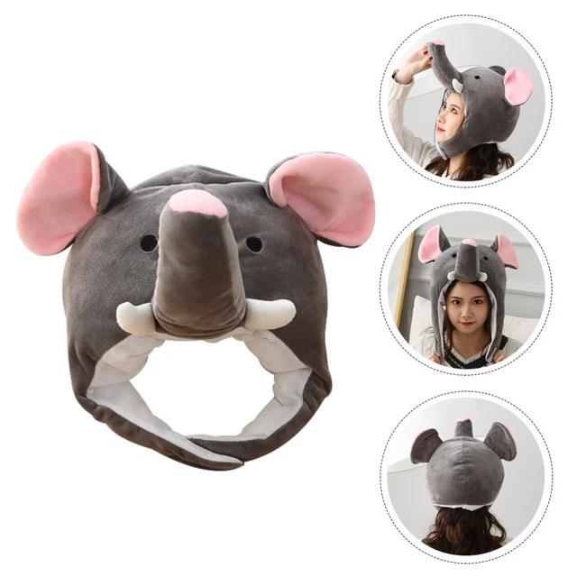 Divertida Fiesta Gorra Elefante Sombrero Animales de Pelucha Niños Animales Pequeños