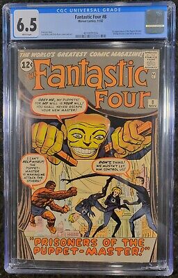 FANTASTIC FOUR #8 CGC 6.5 1st APPEARANCE PUPPET MASTER & ALICIA MASTERS WHT PGE
