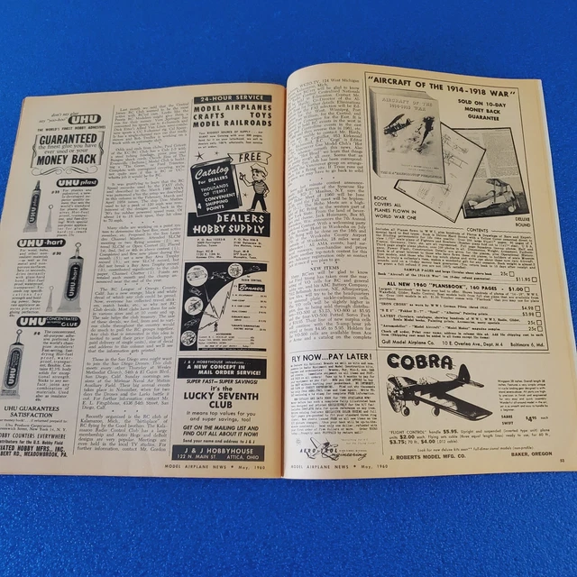 MODEL AIRPLANE NEWS May 1960 The Snj Or At-6 Texan Vintage Magazine