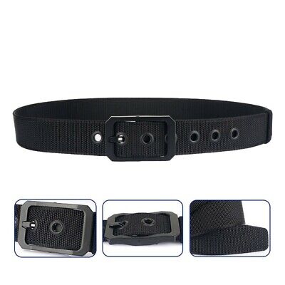 Casual Mens Webbing Belt for Jeans Prong Buckle 7 Holes Strap 1.5 inch Width