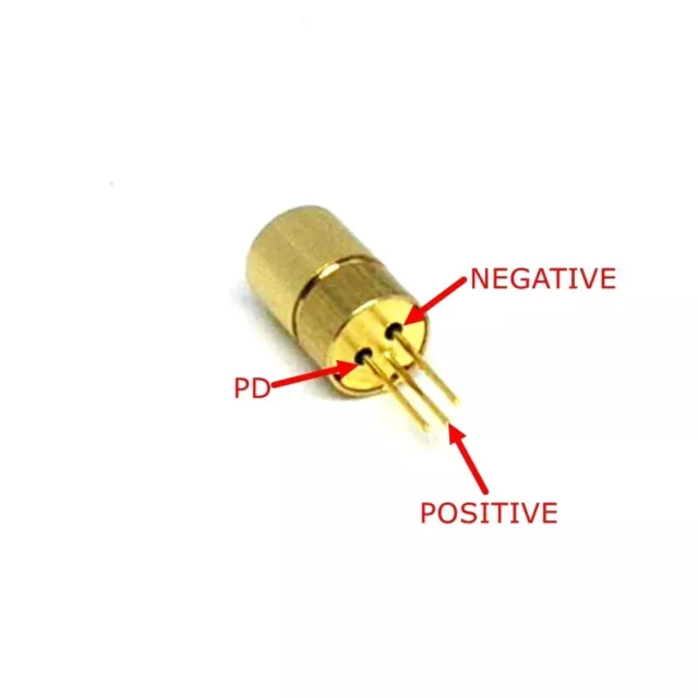 650nm 5mw Laser Diode w/6x10mm Brass Housing & 5mm Focus Lens Focusable Head DIY