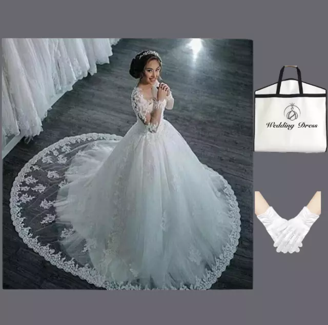 2024 Lace Off Shoulder A-Line Bridal Wedding Dress Princess Ball Gown