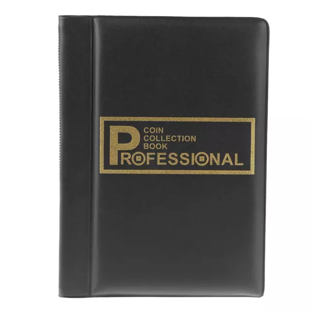 fr 120 Pockets Coins Album Collection Book Commemorative Coin Holders (Black)