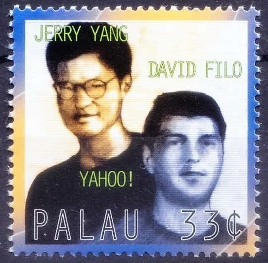 Palau 1999 MNH, Internet entrepreneur Jerry Yang & David Filo co-founder - Yahoo